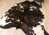 Exotic Tricolor Cowhide Rug (Size: 240 X 210 CM) CHR1939